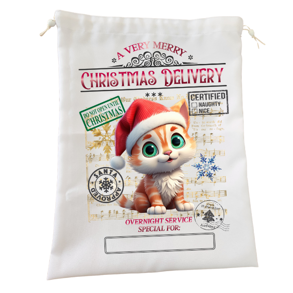 Santa Bag - Christmas Delivery From A Cute Cat