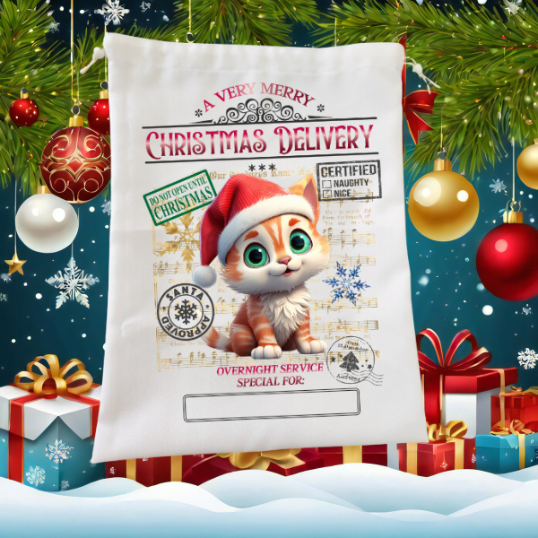 Santa Bag - Christmas Delivery From A Cute Cat