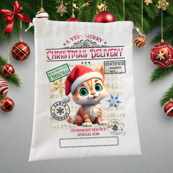 Santa Bag - Christmas Delivery From A Cute Cat