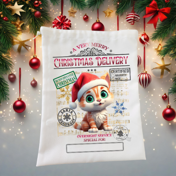 Santa Bag - Christmas Delivery From A Cute Cat