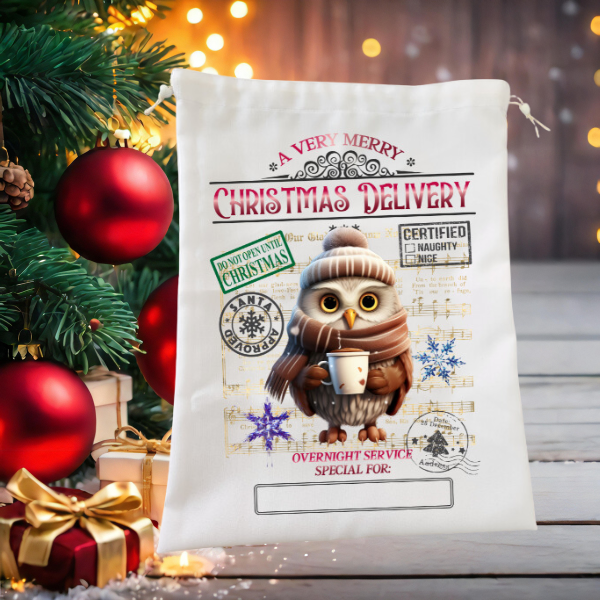 Santa Bag - Christmas Delivery From A Owl