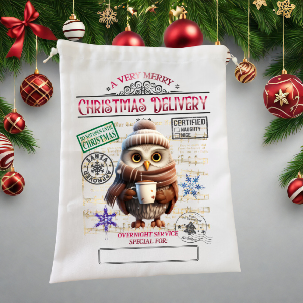 Santa Bag - Christmas Delivery From A Owl