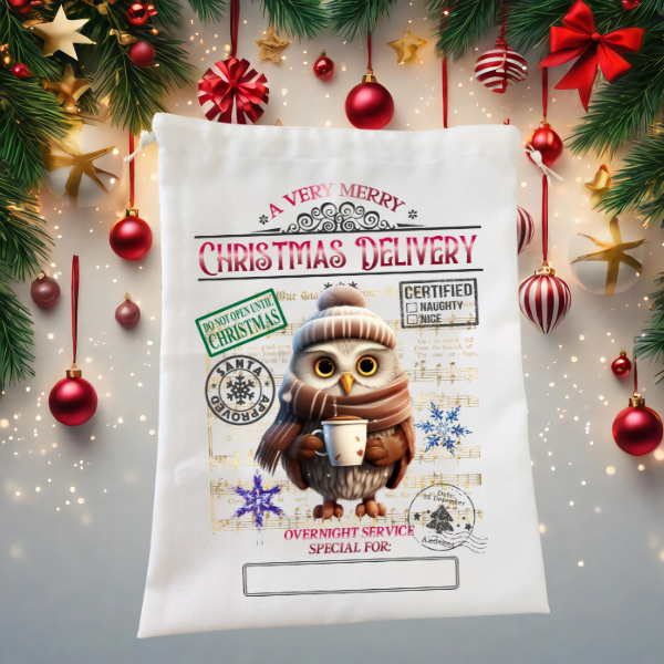 Santa Bag - Christmas Delivery From A Owl