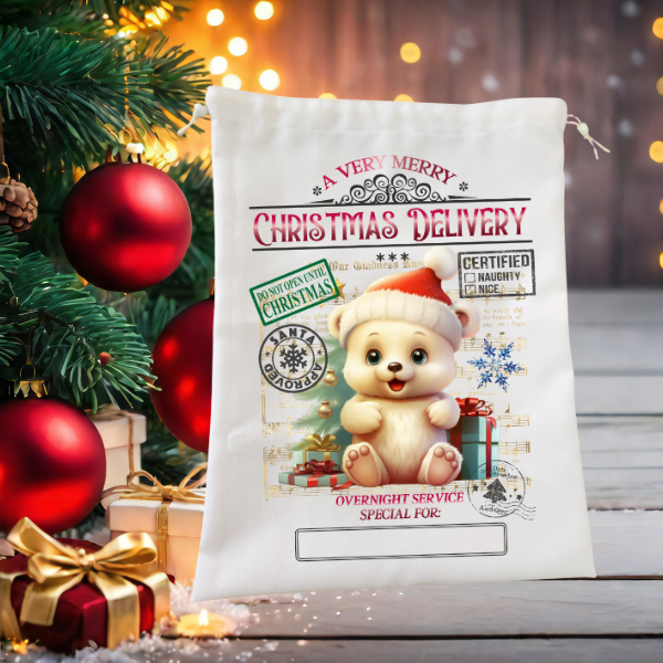 Santa Bag - Christmas Delivery From A Cute Teddy Bear