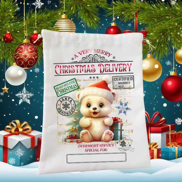 Santa Bag - Christmas Delivery From A Cute Teddy Bear