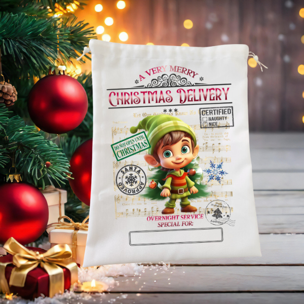 Santa Bag - Christmas Delivery From A Cute Elf