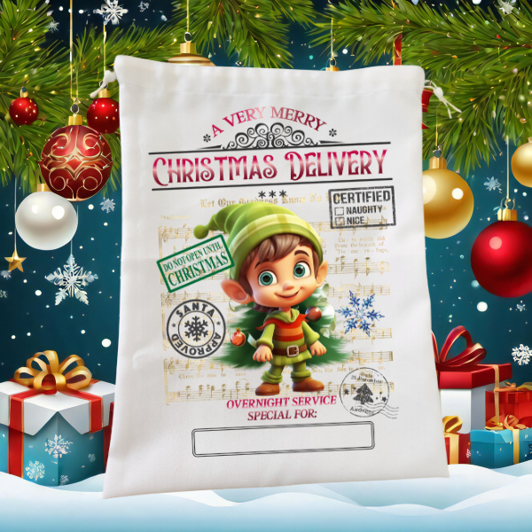 Santa Bag - Christmas Delivery From A Cute Elf