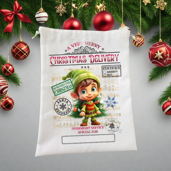 Santa Bag - Christmas Delivery From A Cute Elf