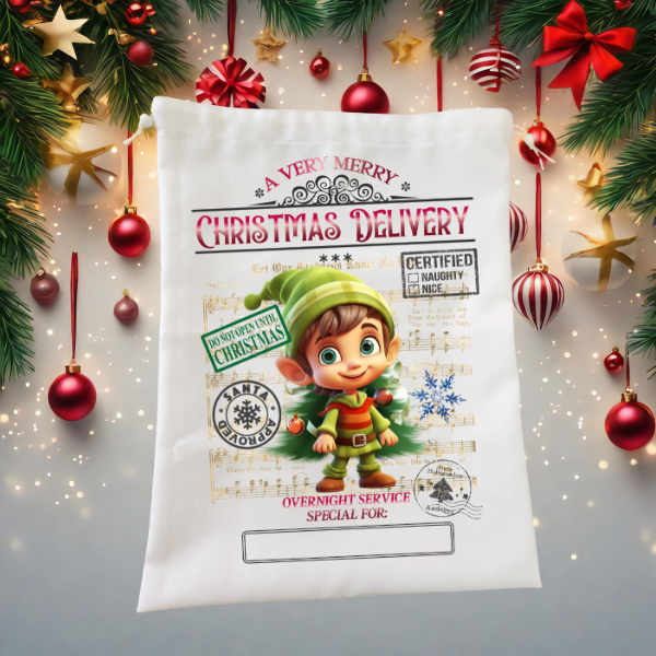 Santa Bag - Christmas Delivery From A Cute Elf