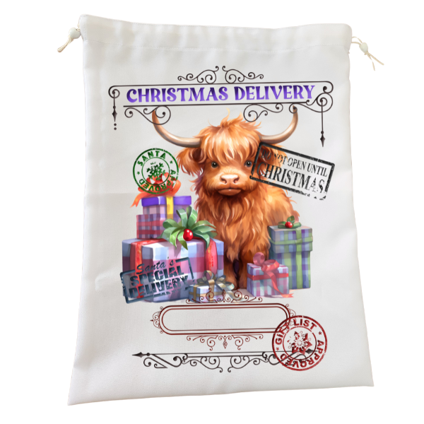 Santa Bag - Christmas Delivery From A Cute Cow With Presents