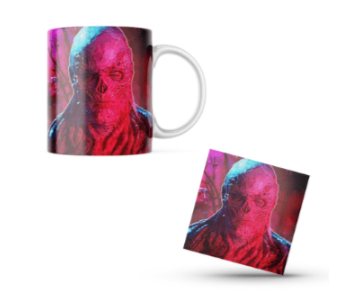 Vecna Themed Printed Coffee Cup and Coaster Set