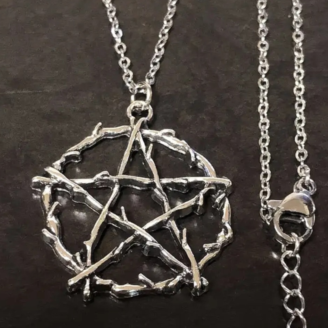 Verdant Ward Vine Pentagram Necklace