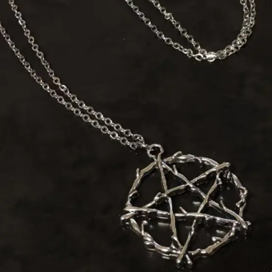 Verdant Ward Vine Pentagram Necklace