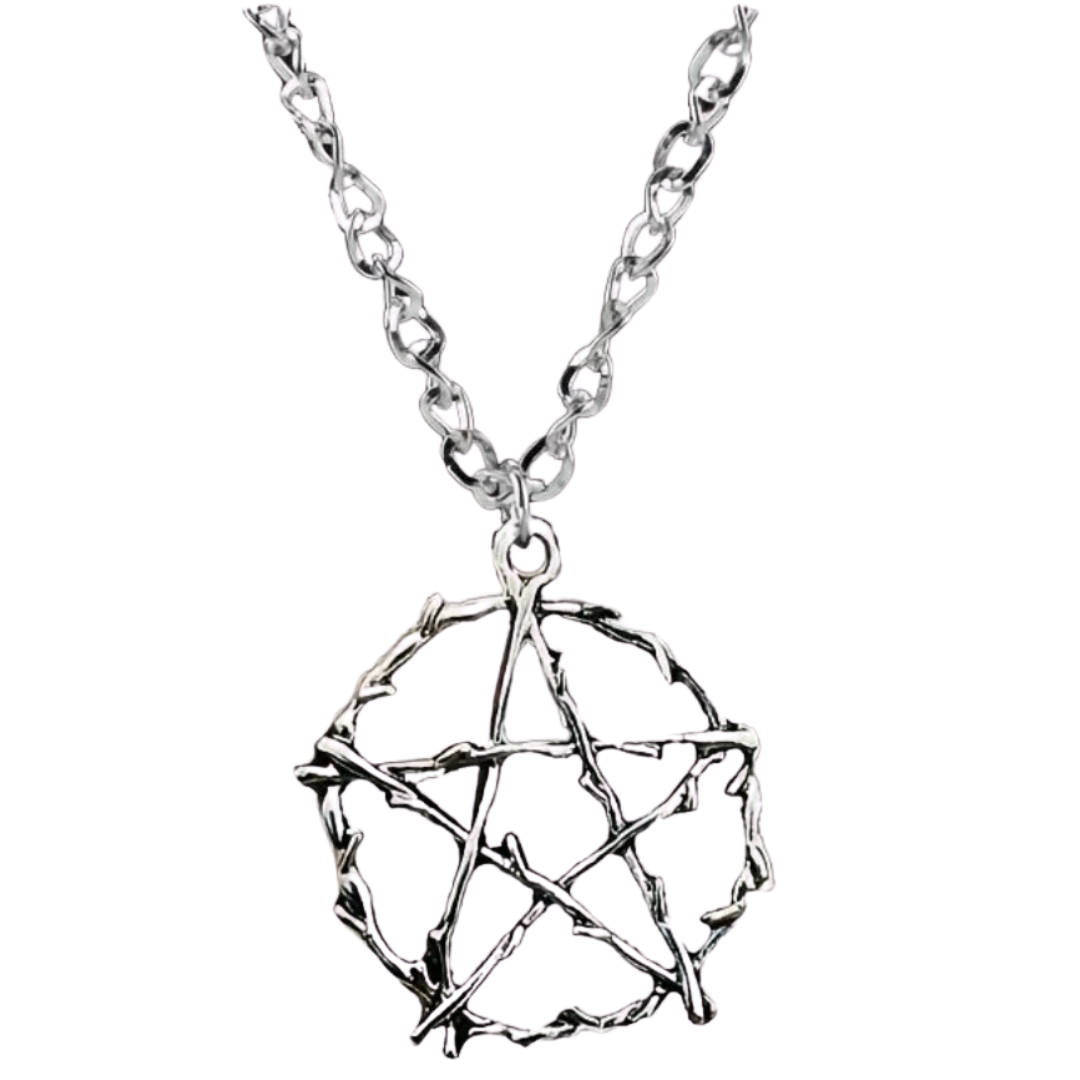 Verdant Ward Vine Pentagram Necklace