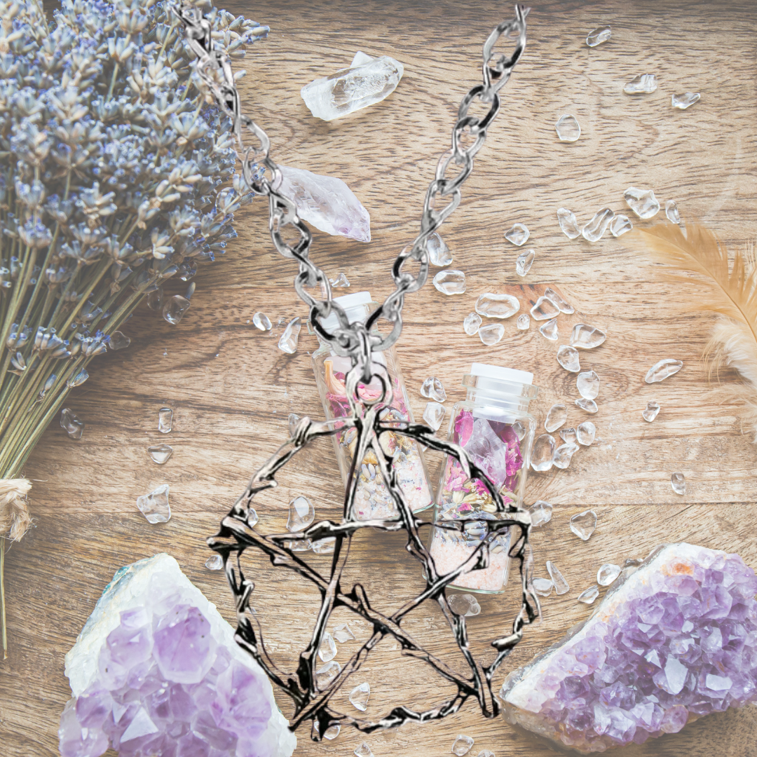 Verdant Ward Vine Pentagram Necklace