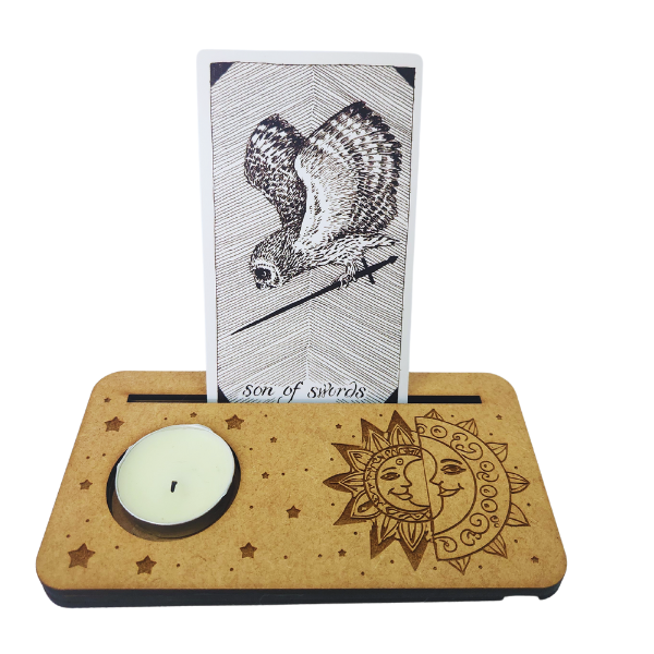 Vintage Sun Moon Tarot Card Holder