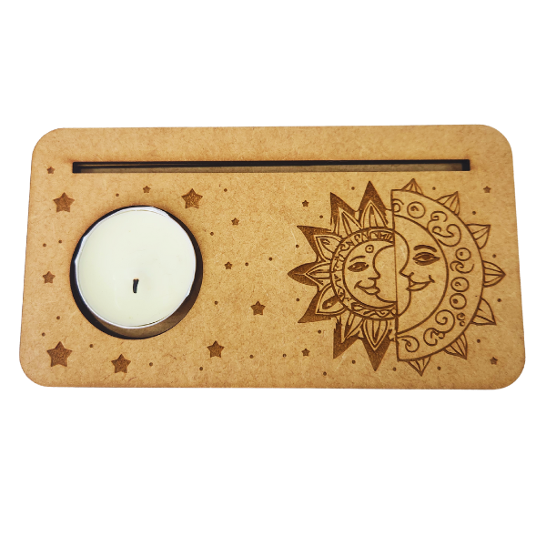 Vintage Sun Moon Tarot Card Holder