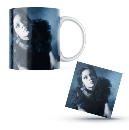 Wednesday Adams Dance Themed Printed Coffee Cup and Coaster Set