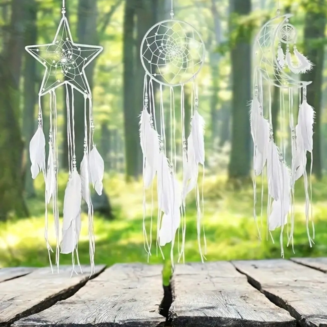 ✨ White Moon Dreamcatcher – Guardian of Peaceful Dreams ✨