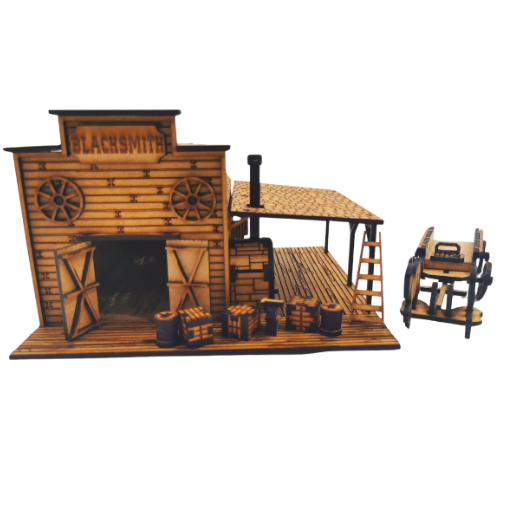 Wild West Blacksmith with Cargo Wagon