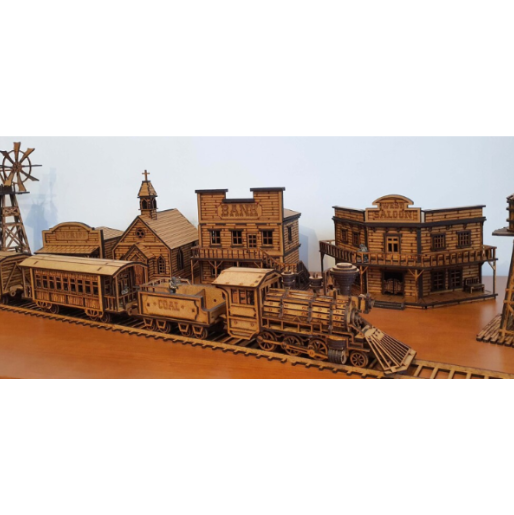 Wild West Blacksmith with Cargo Wagon DIY Build It Yourself Kit