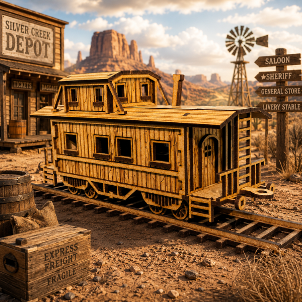 Wild West Caboose Wagon DIY Build It Yourself Kit