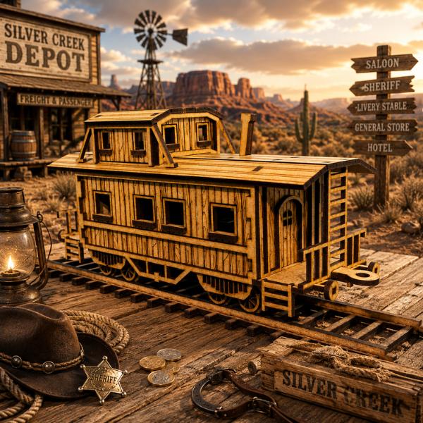 Wild West Caboose Wagon DIY Build It Yourself Kit