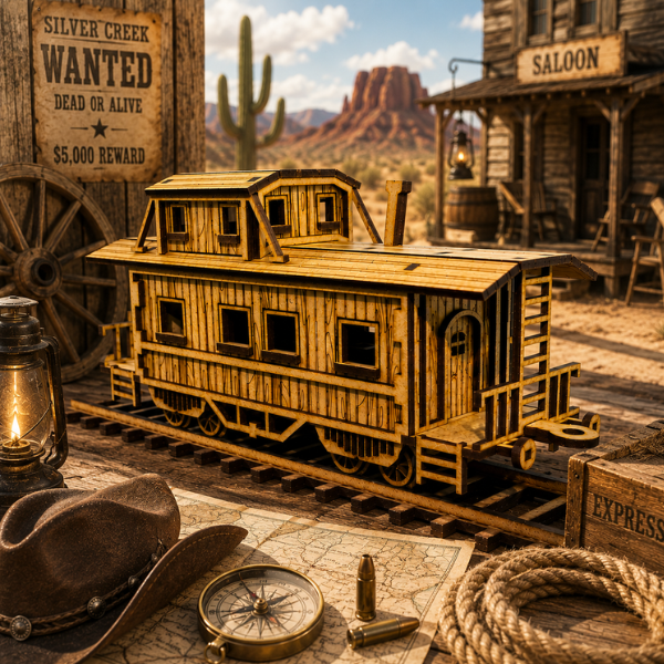 Wild West Caboose Wagon DIY Build It Yourself Kit