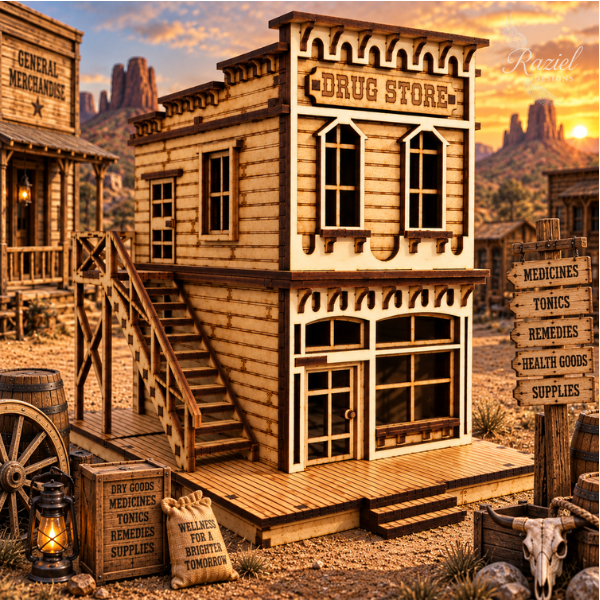 Wild West Drugstore DIY Build It Yourself Kit