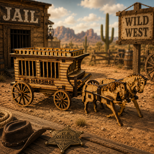 Wild West Jail Wagon DIY Build It Yourself Kit