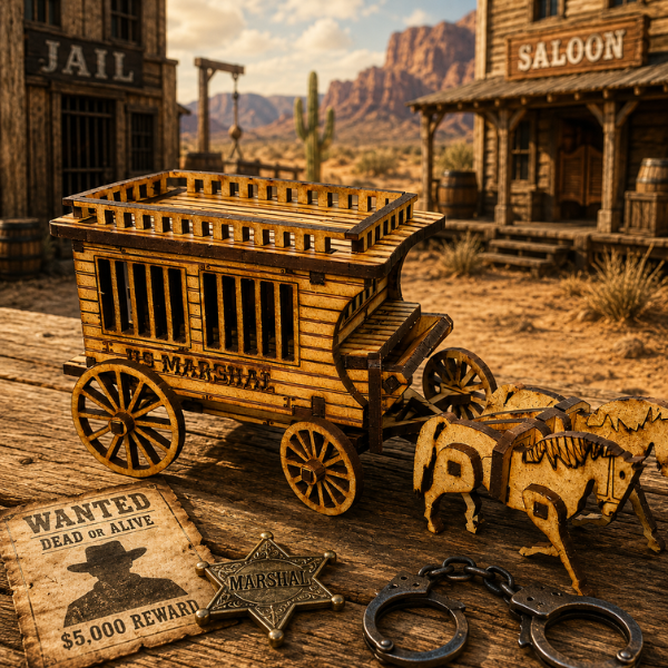 Wild West Jail Wagon DIY Build It Yourself Kit