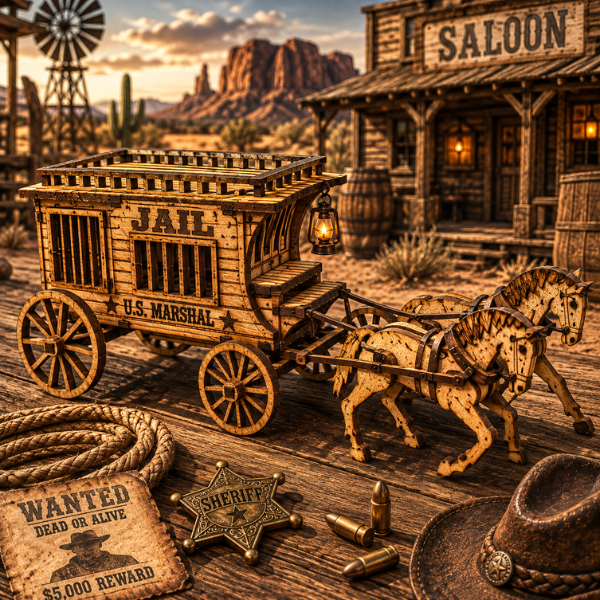 Wild West Jail Wagon DIY Build It Yourself Kit