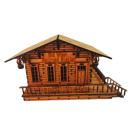 Wild West Railroad Train Station DIY Build It Yourself Kit