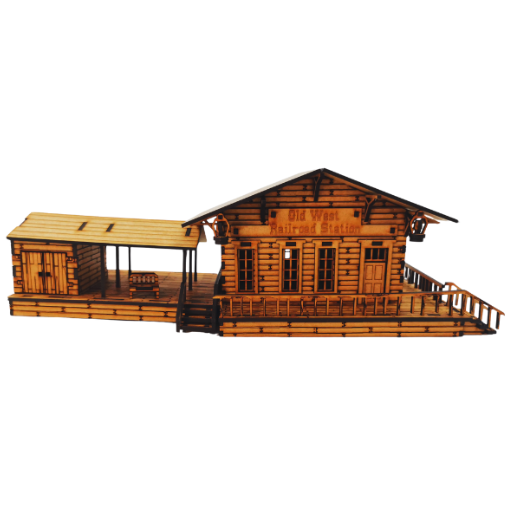 Wild West Railroad Train Station DIY Build It Yourself Kit