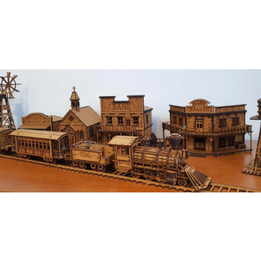 Build Railroad Wild West Railroad Train Station DIY Build It Yourself Kit – Raziel Designs
