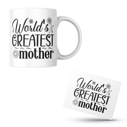 World's Greatest Mother Coffee Cup and Coaster Set