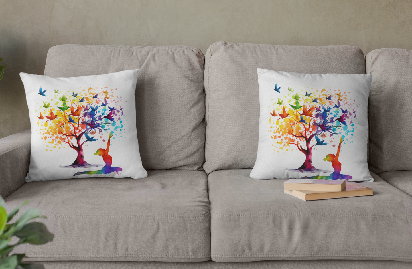 Yoga tree of Life Throw Pillow